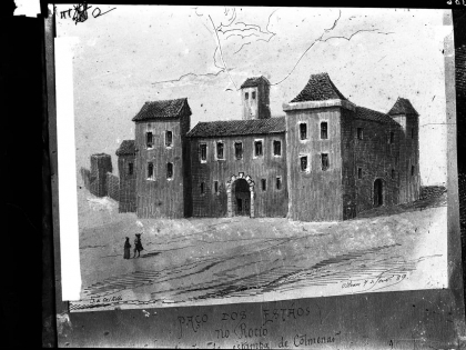 Le palais de l'inquisition de Lisbonne avant le tremblement de terre de 1755.