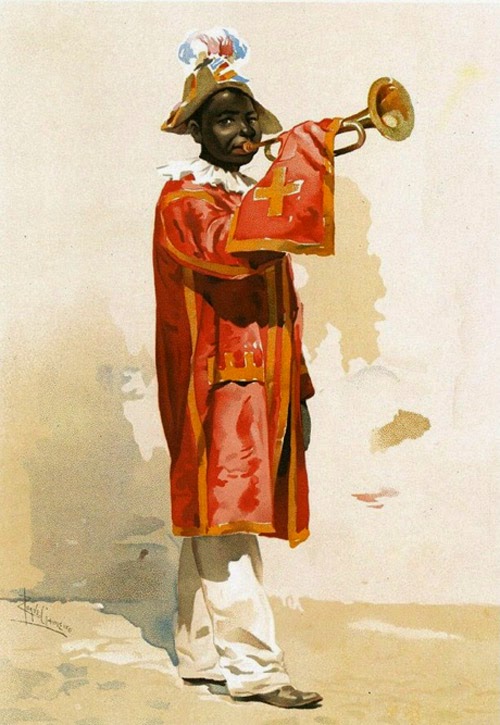 O preto de Sao Jorge pendant la cérémonie de Corpus Christi (Fête-Dieu)