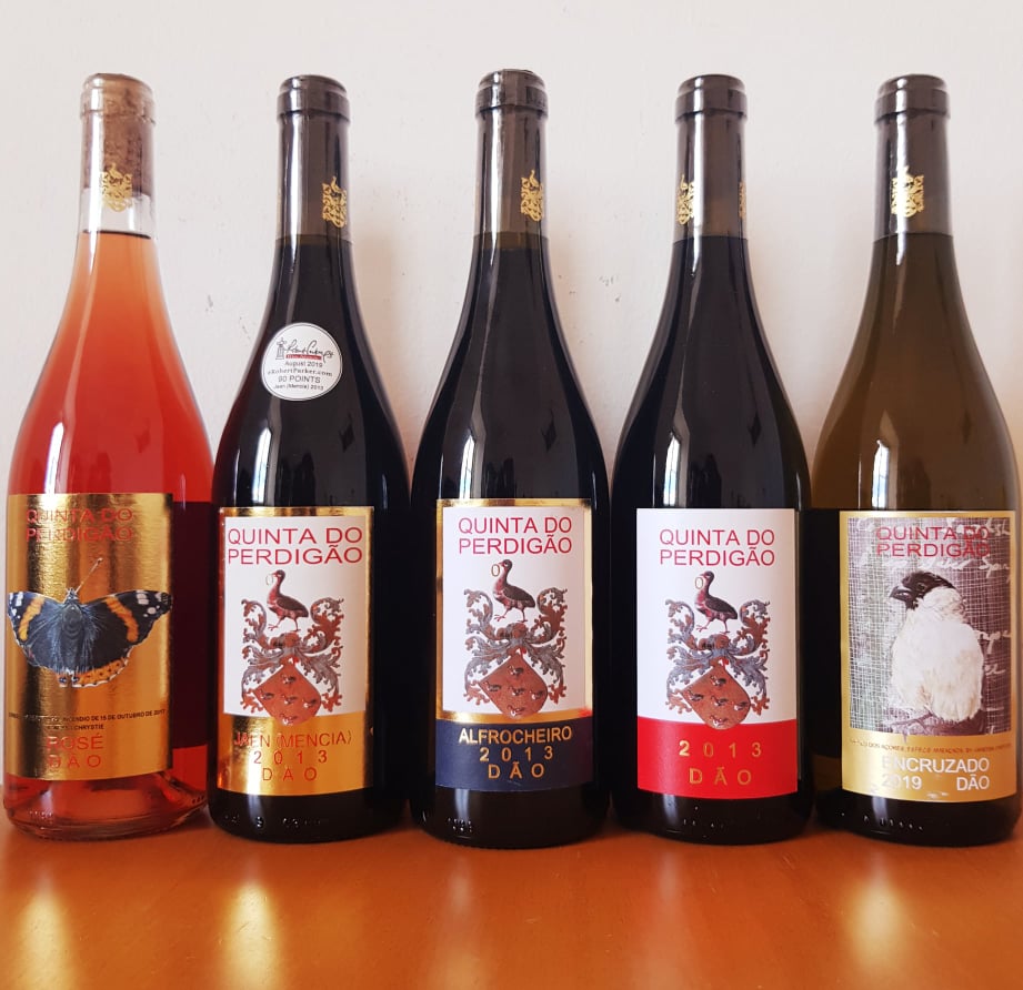 Collection des vins de Quinta do Perdigao dans le Dao