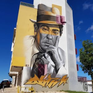 Street art géant d'Odeith à Amadora, dans la banlieue de Lisbonne