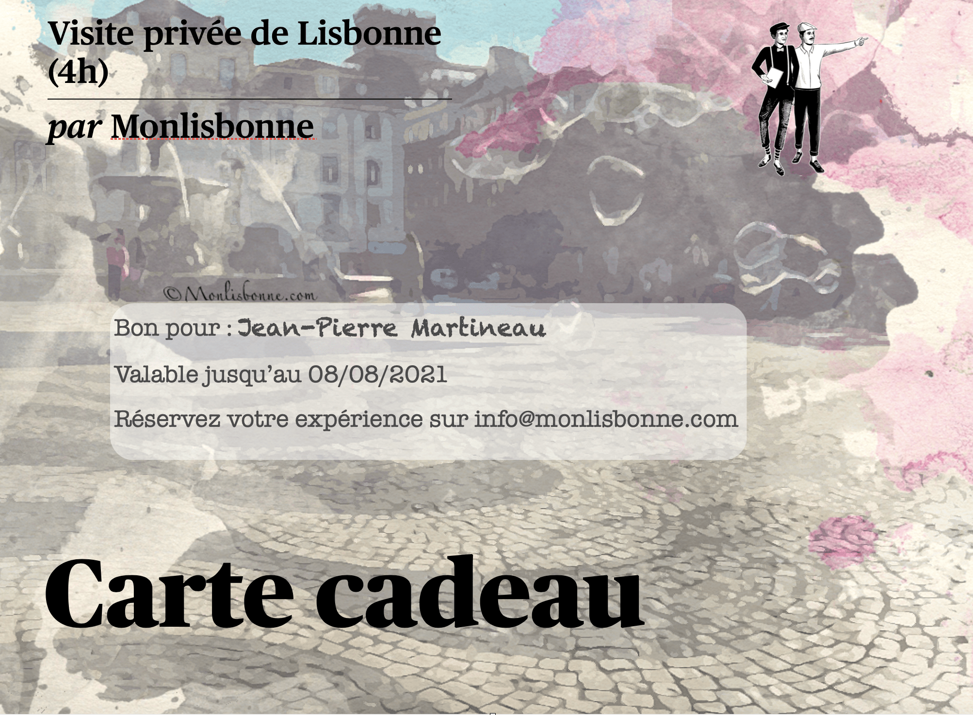 Carte cadeau de Lisbonne avec une visite privée de la ville ou un tour pour enfants