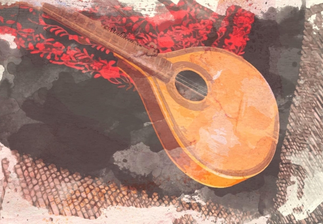 Guitare portugaise célèbre pour son son aigu et accompagne toujours un vrai chant de fado
