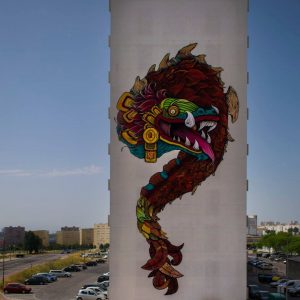 Klit, street artiste dans le quartier de Marvila à Lisbonne