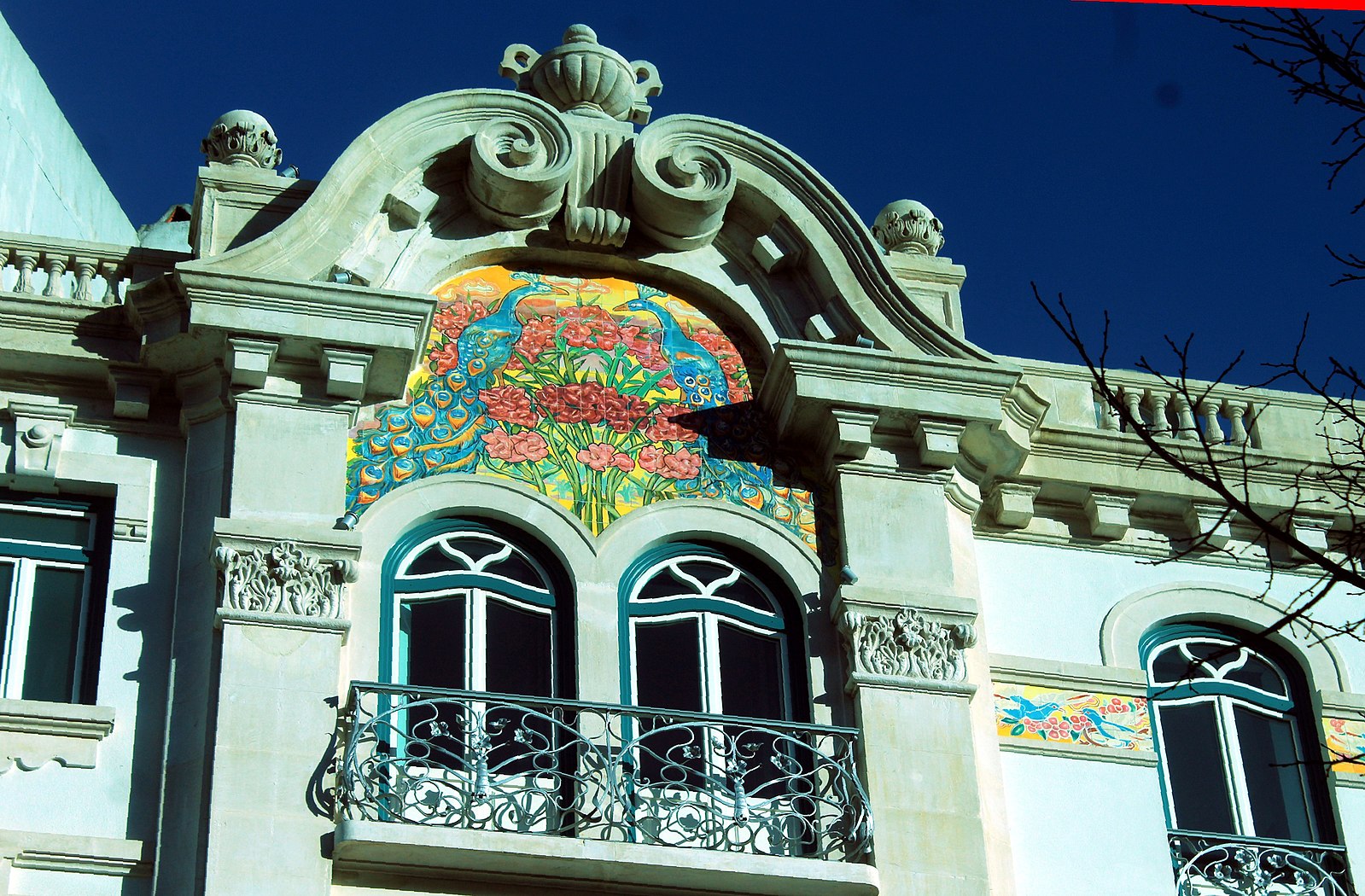 Frise azulejos Hotel 1908, typique art nouveau à Lisbonne