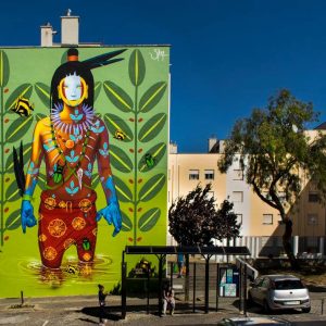 Steep Aeon, street artiste dans le quartier de Marvila à Lisbonne