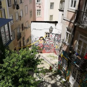 Collectif de street artistes à Lisbonne dans le quartier de Mouraria