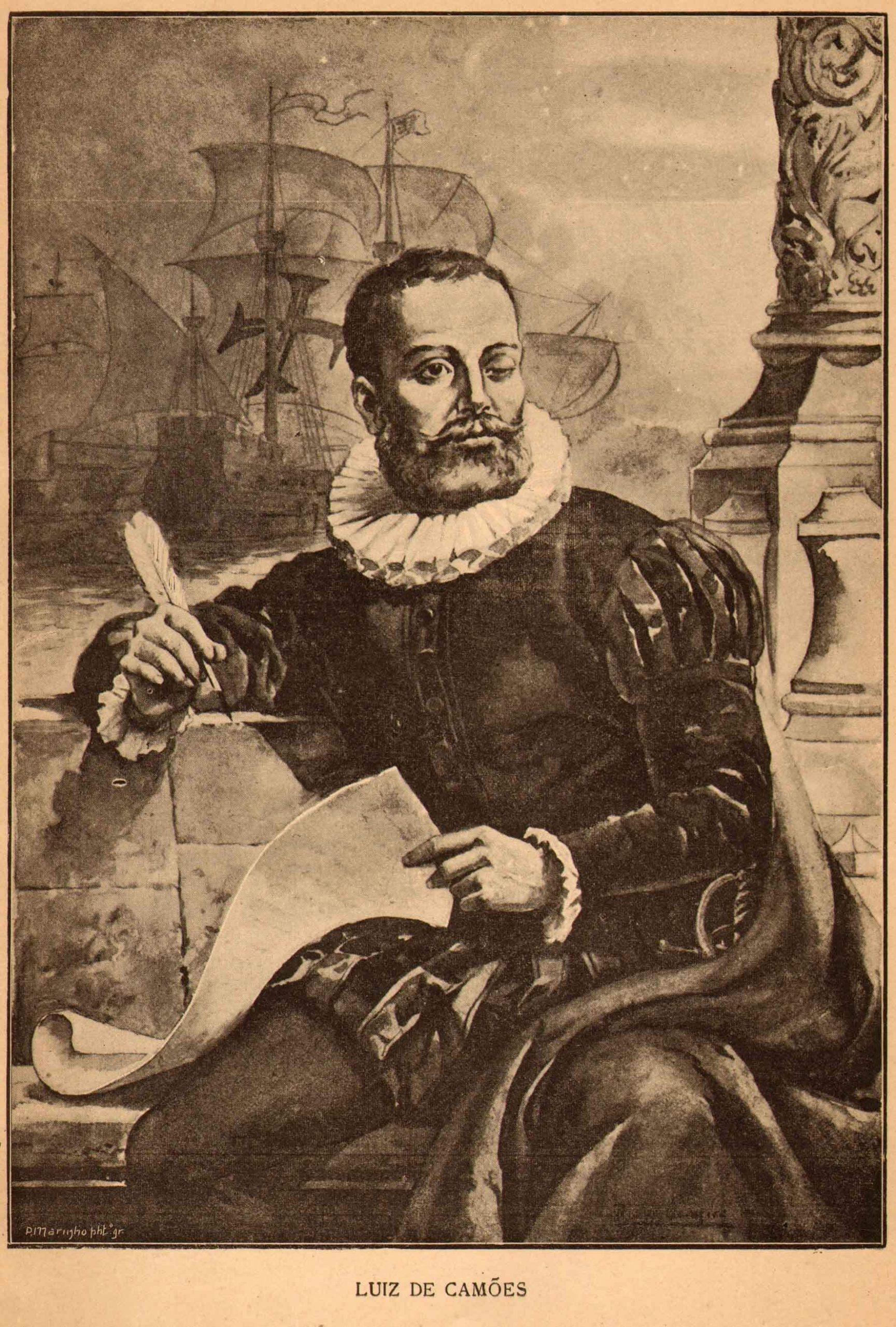 luis de camoes écrivant les lusiades lors de ses voyages