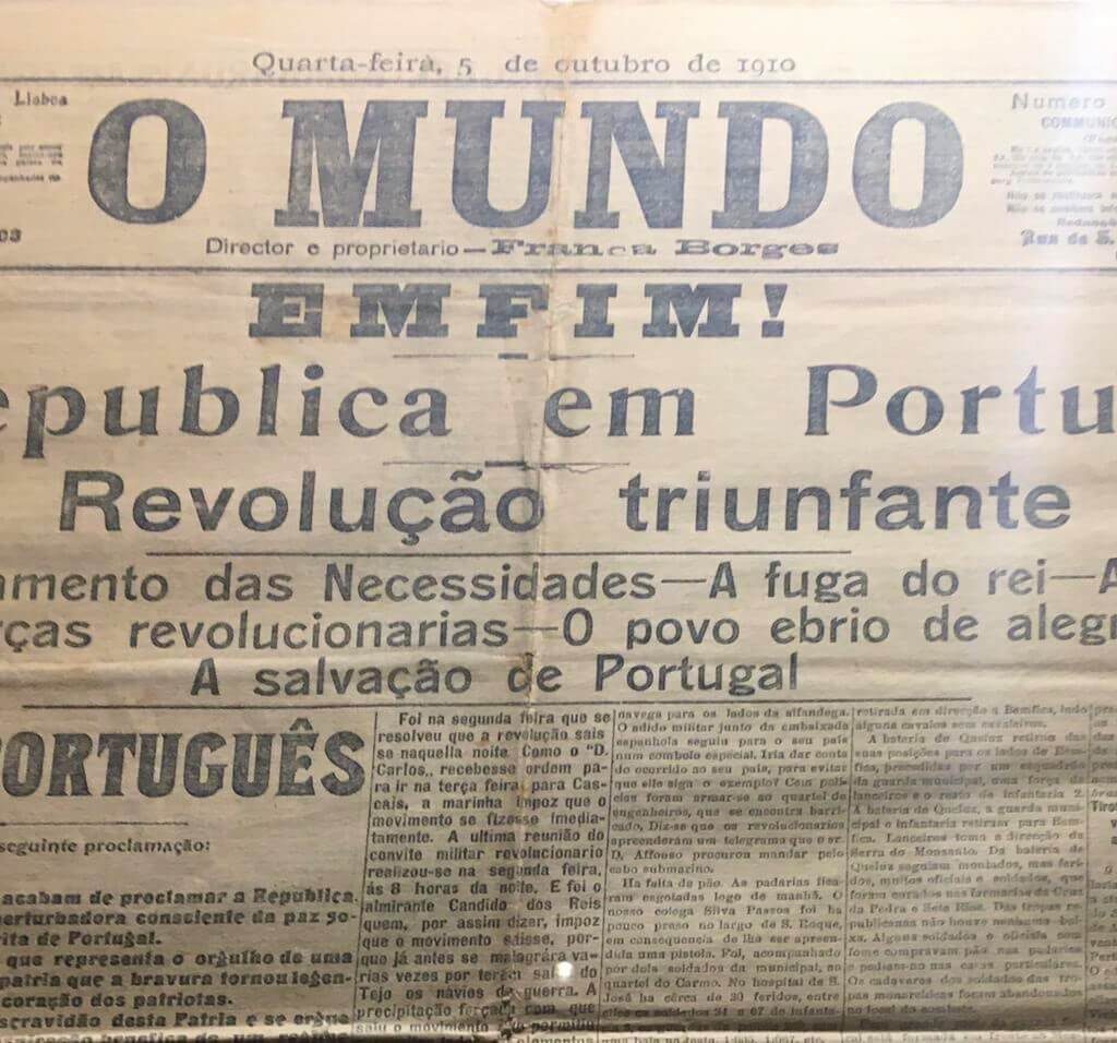 journal o mundo 5 octobre 1910