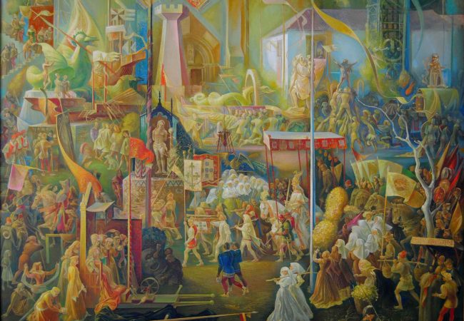 Corpus Christi : Joao 1er sous le pallium (oeuvre de Jaime Martins Barata).